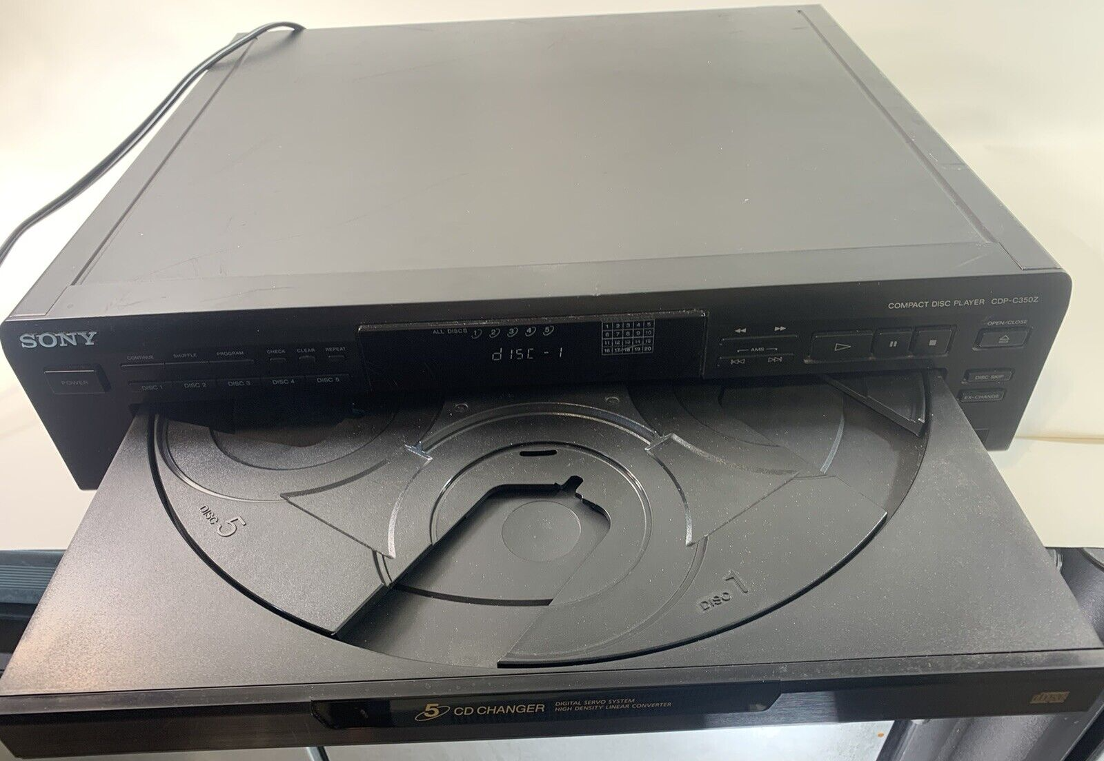 Sony CDP-C350Z CD Changer 5 Compact Disc Player HiFi Stereo Vintage Home Audio