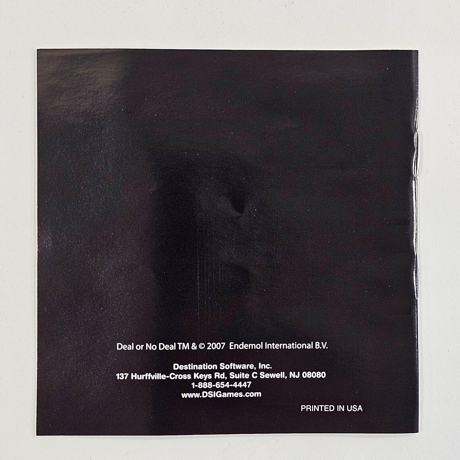 Deal or No Deal (Nintendo DS, 2007) Game Case Manual Insert - Tested