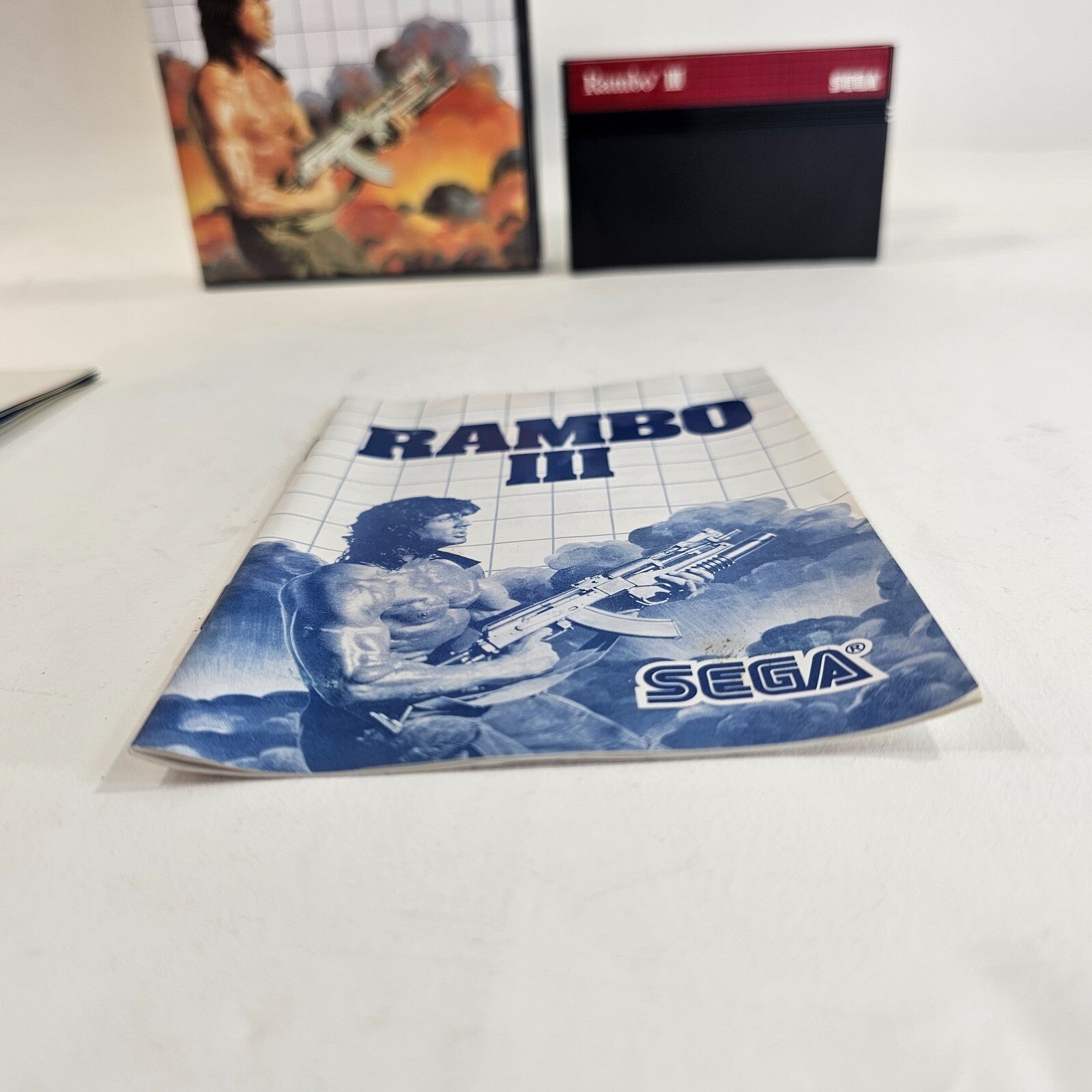 Rambo III (Sega Master System, 1988) Game Case Manual Poster - Tested