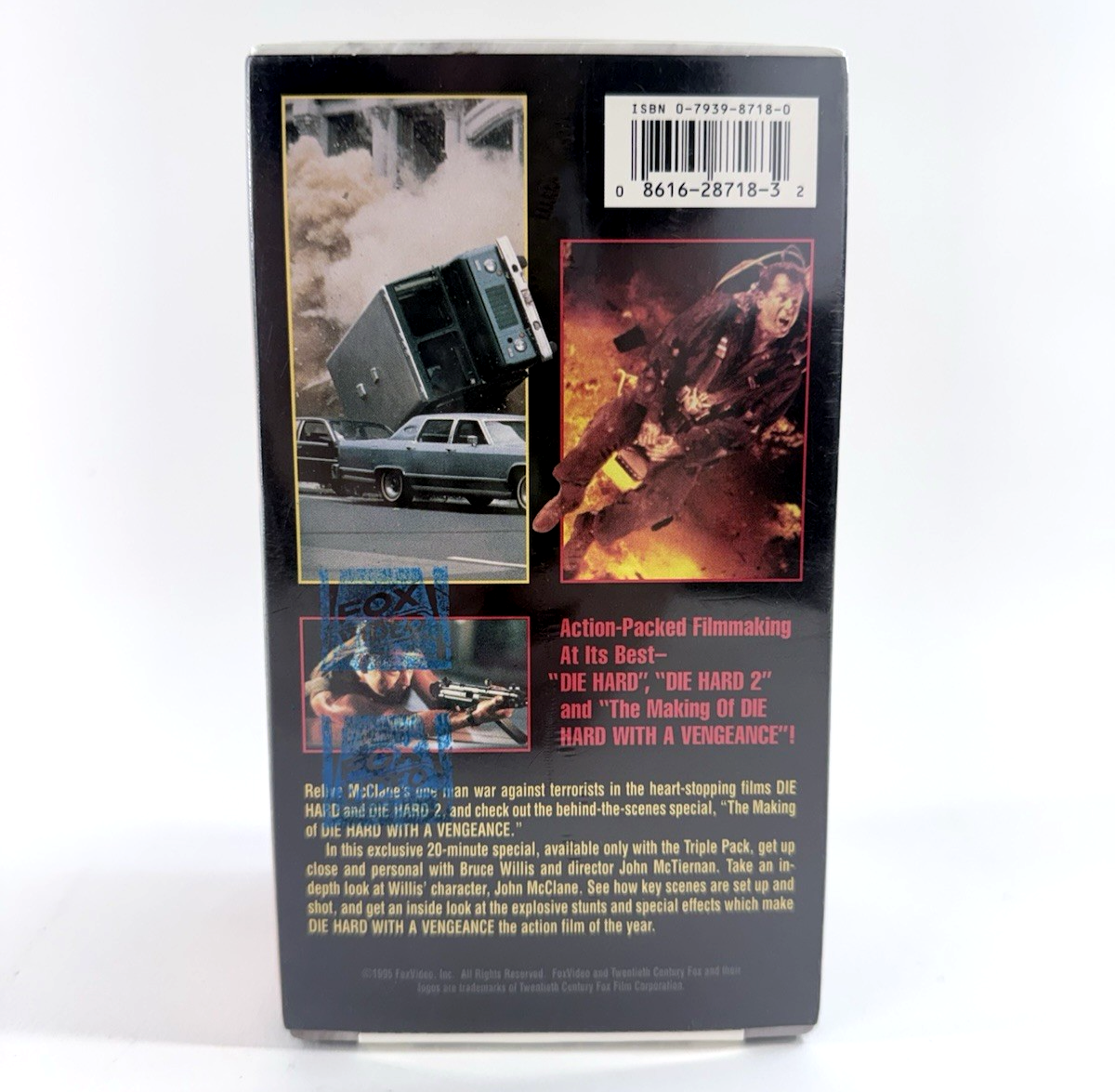 Die Hard VHS Tape Triple Pack (VHS, 1995) New, Factory Sealed - Plastic Wear