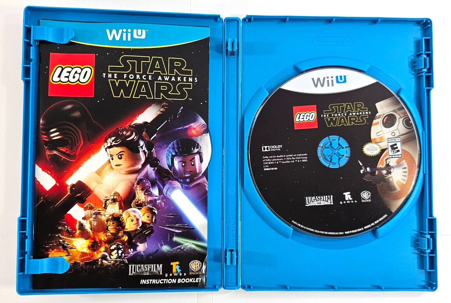 LEGO Star Wars The Force Awakens (Nintendo Wii U,  2016) Game Case Manual