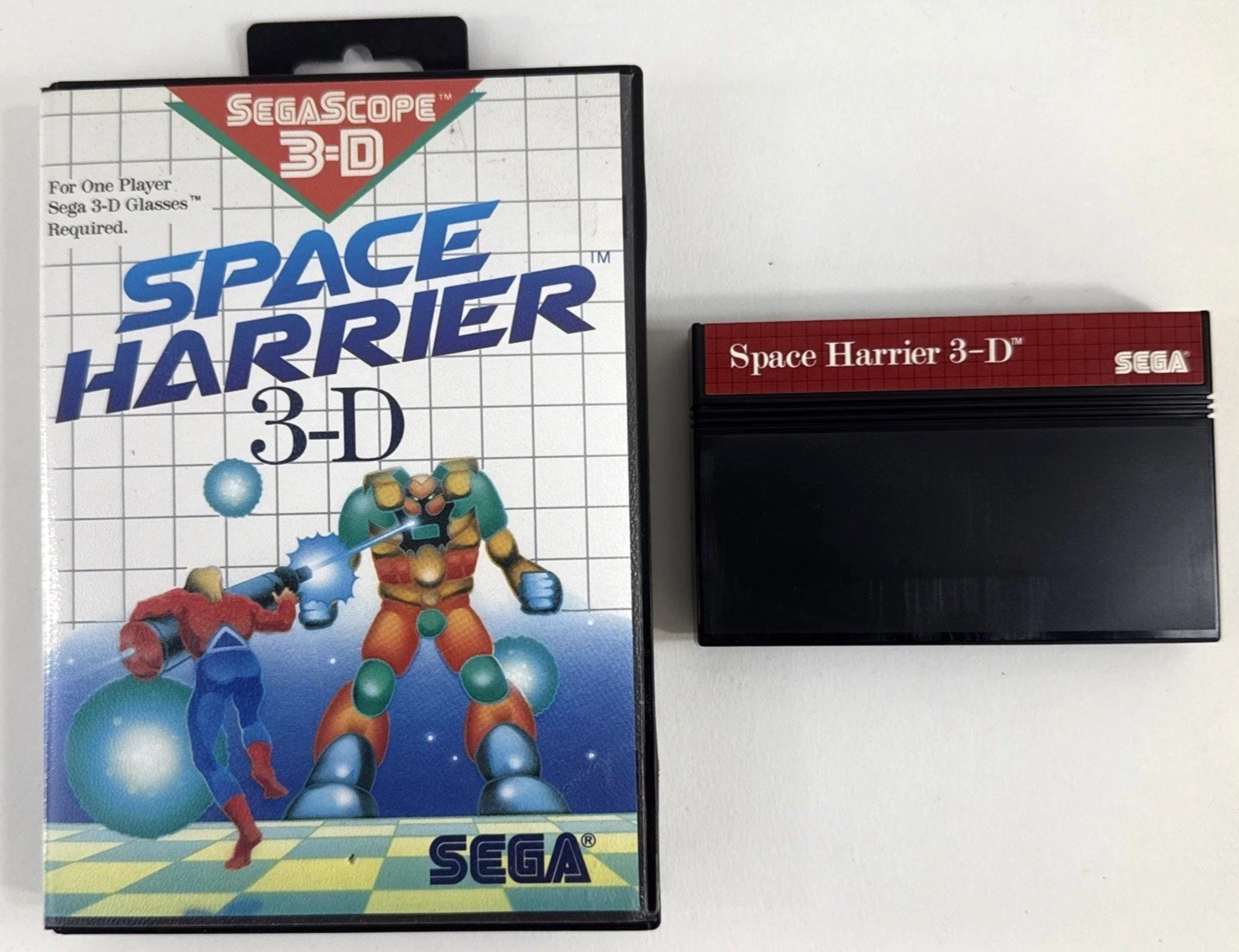 Space Harrier 3-D (Sega Master System, 1988) Game and Case - Tested and Working
