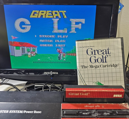 Great Golf (Sega Master System, 1987) Game and Case - Tested