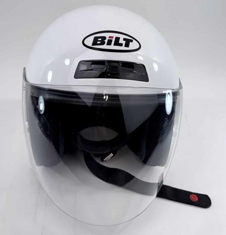BiLT Women’s White Roadster Size M Open-Face Top Air Vent Motorcycle Helmet