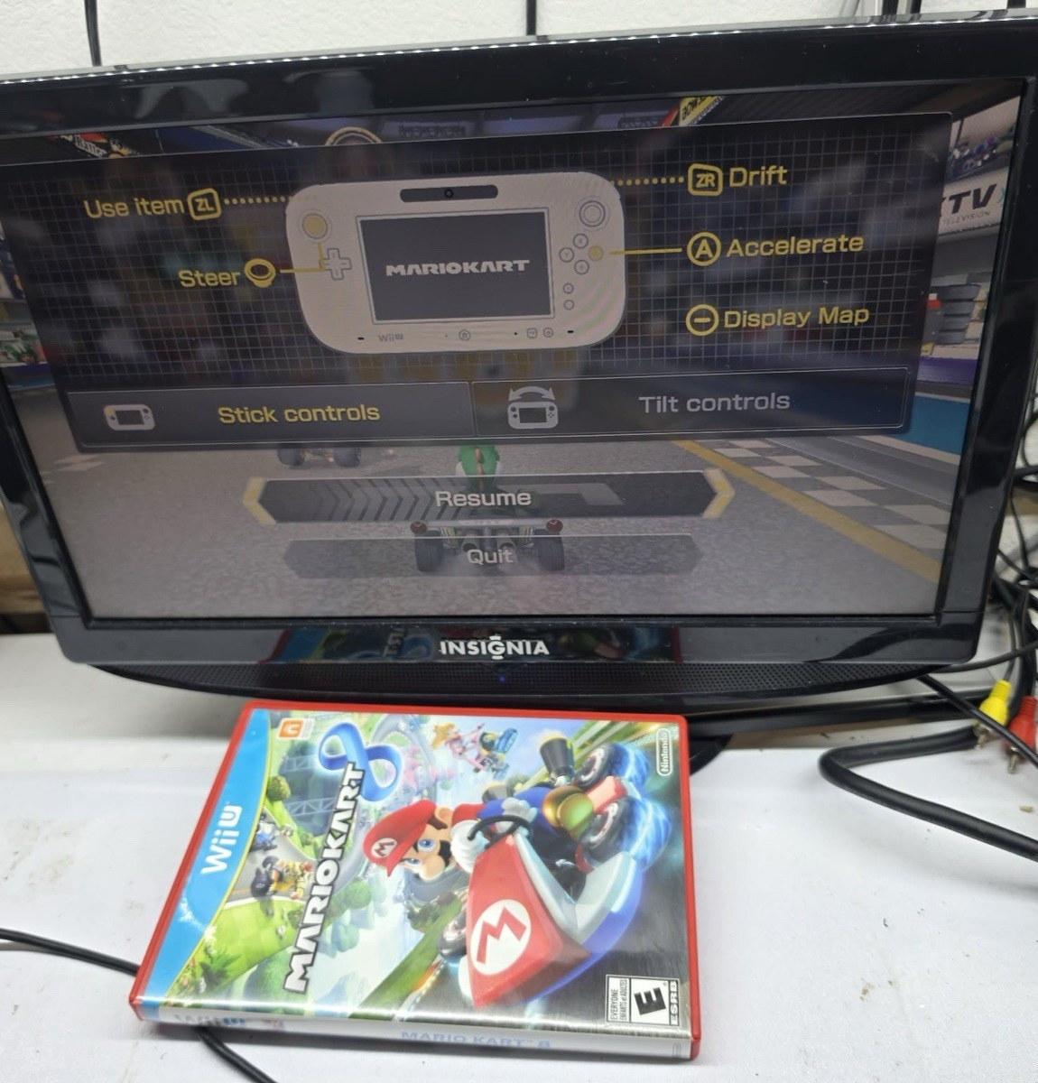 Mario Kart 8 (Nintendo Wii U, 2014) Game Case Manual Insert - Tested and Working