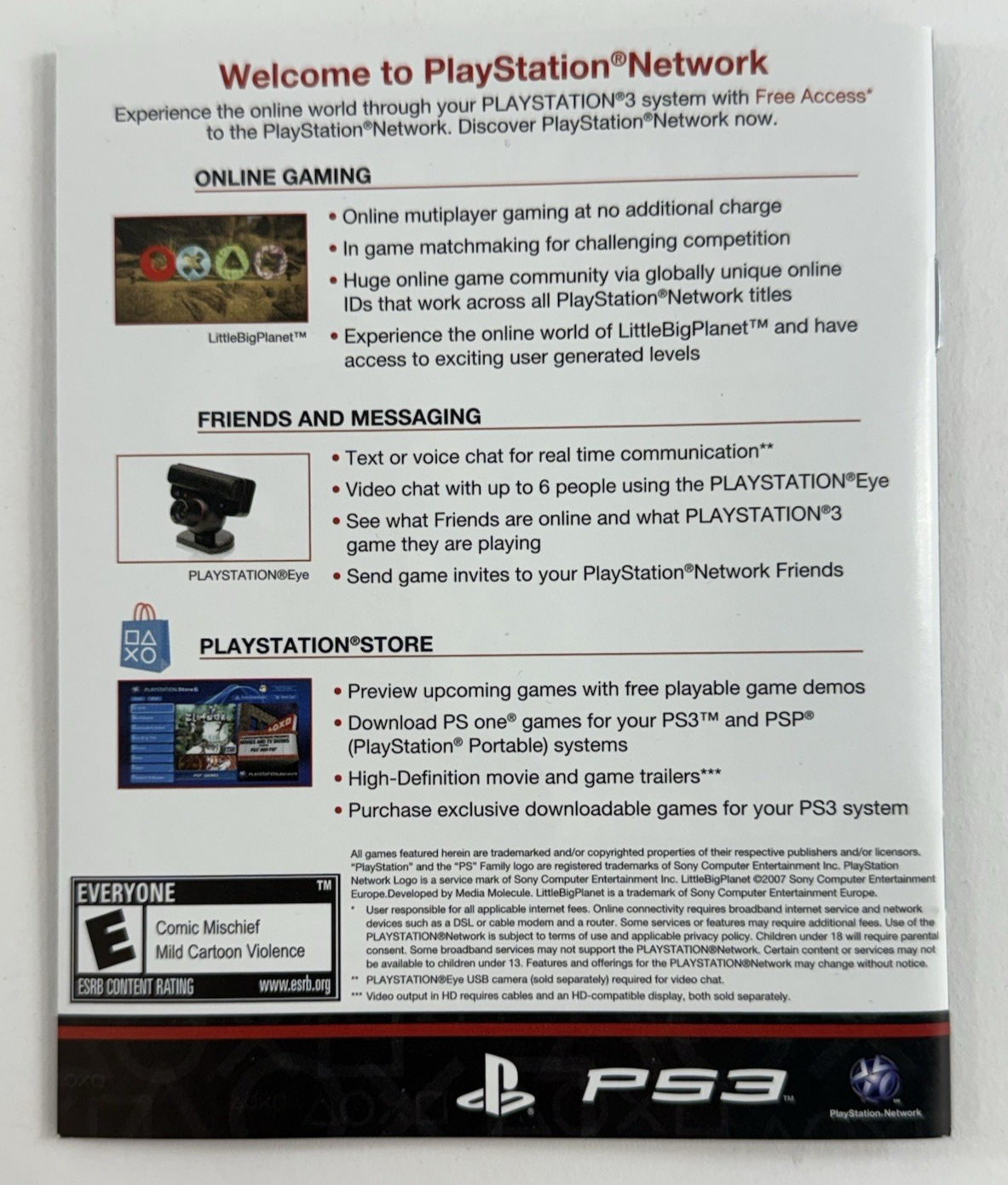 Killzone 2 (Sony PlayStation 3, 2009) Game Case Manual Registration - Tested