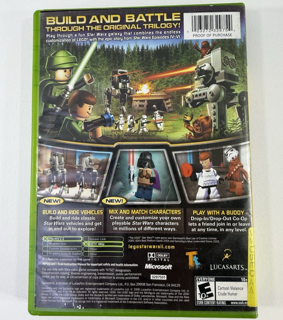 LEGO Star Wars II: The Original Trilogy (Xbox ,2006) Game and Case - Tested