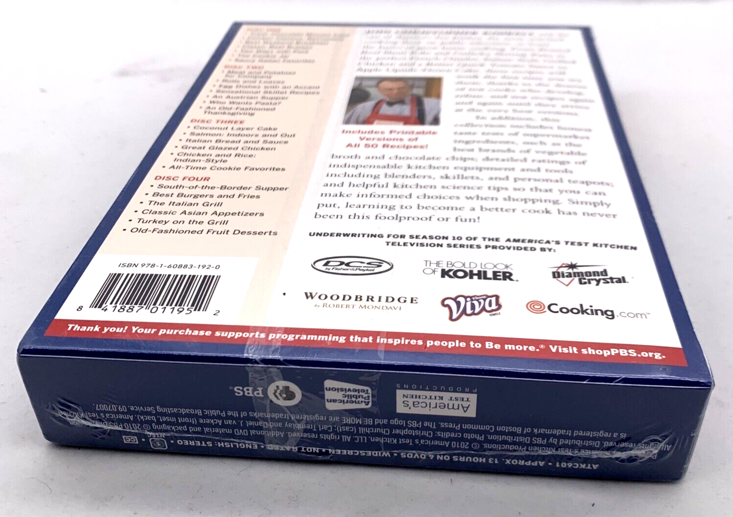 Americas Test Kitchen: Season Ten (DVD, 2010, 4-Disc Set) - Factory Sealed