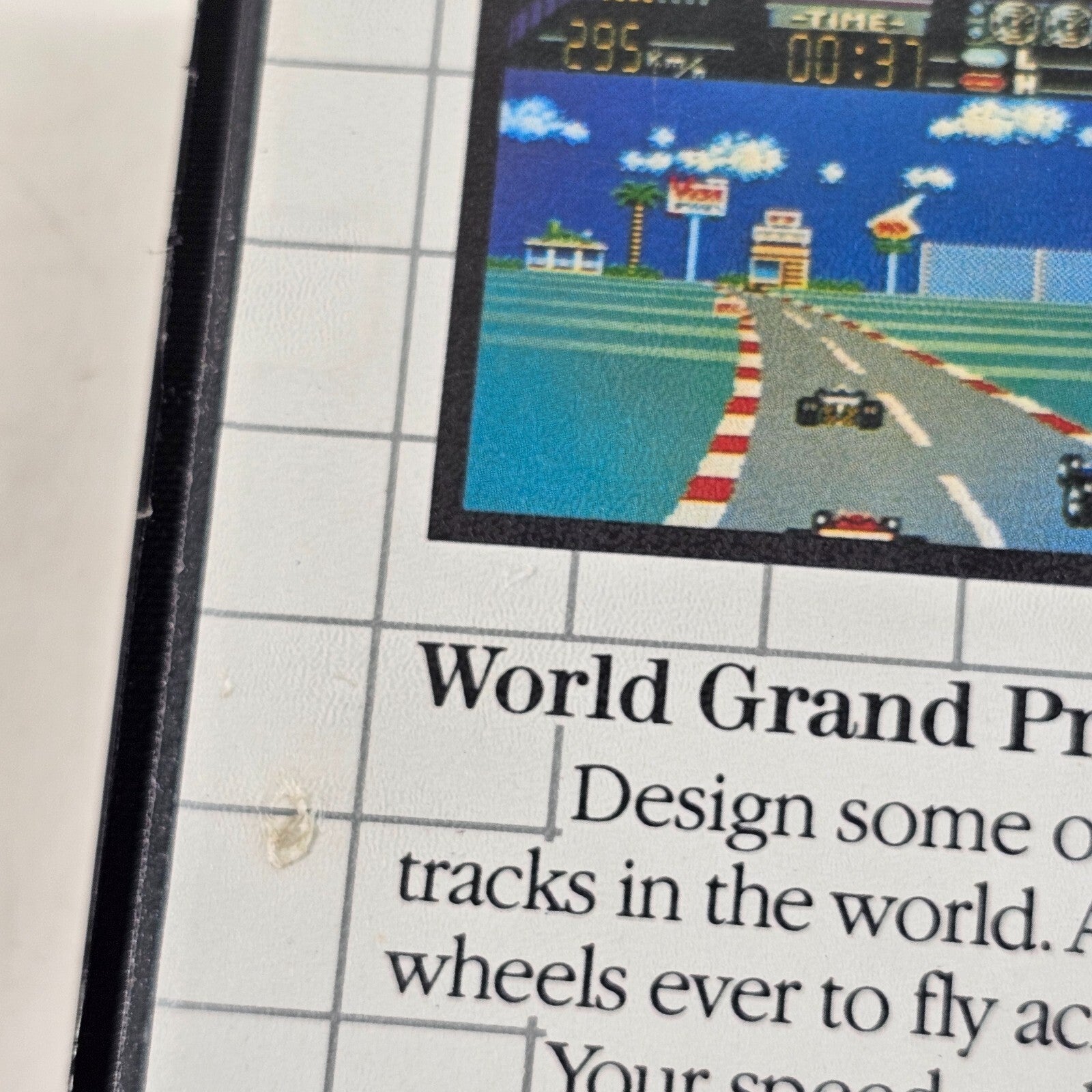 World Grand Prix (Sega Master System, 1986) Game Case Manual - Tested & Working