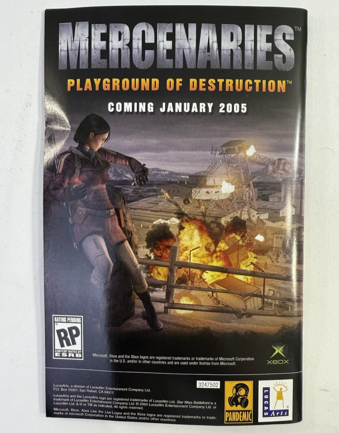 Star Wars: Battlefront (Microsoft Xbox, 2004) Game Case Manual - Tested