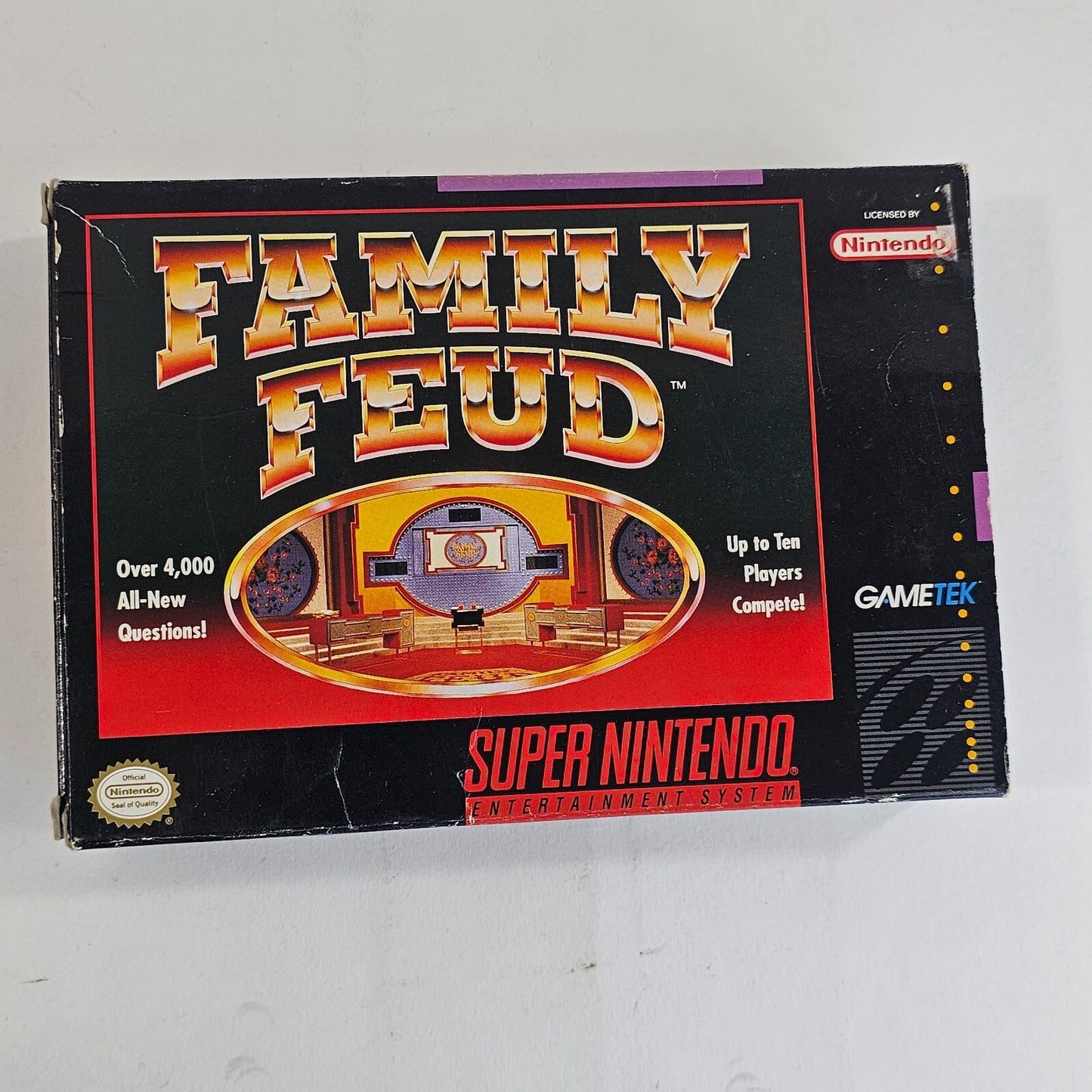 Family Feud (Super Nintendo Entertainment System, 1993) Game Box Manual - Tested