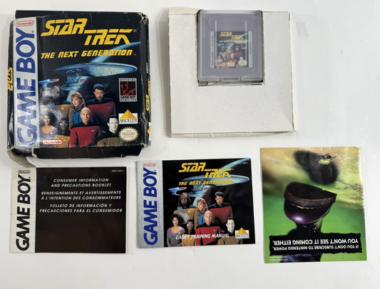 Star Trek: The Next Generation (Nintendo GameBoy, 1993) Game Box Manual Inserts