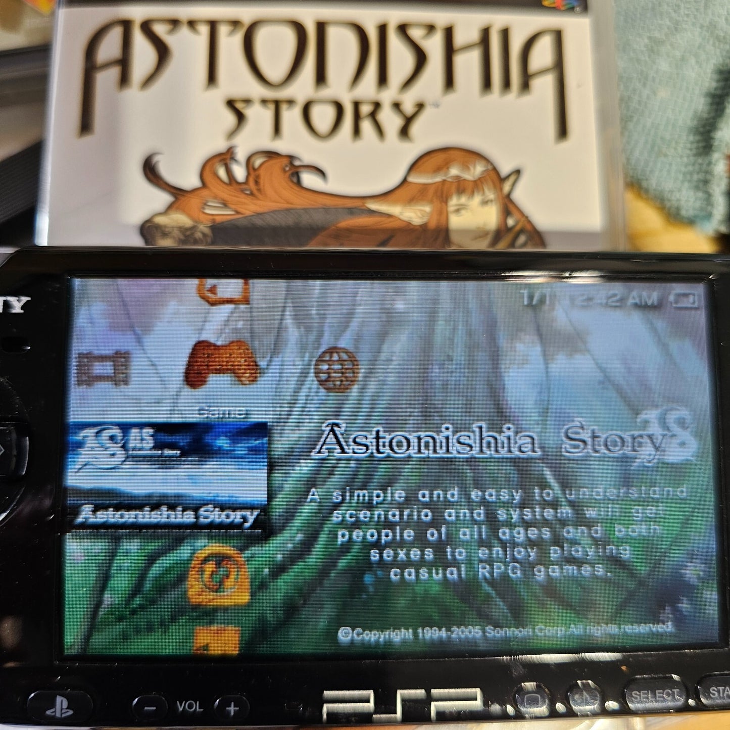 Astonishia Story (Sony PSP, 2006) Game Case Manual - Tested and Working