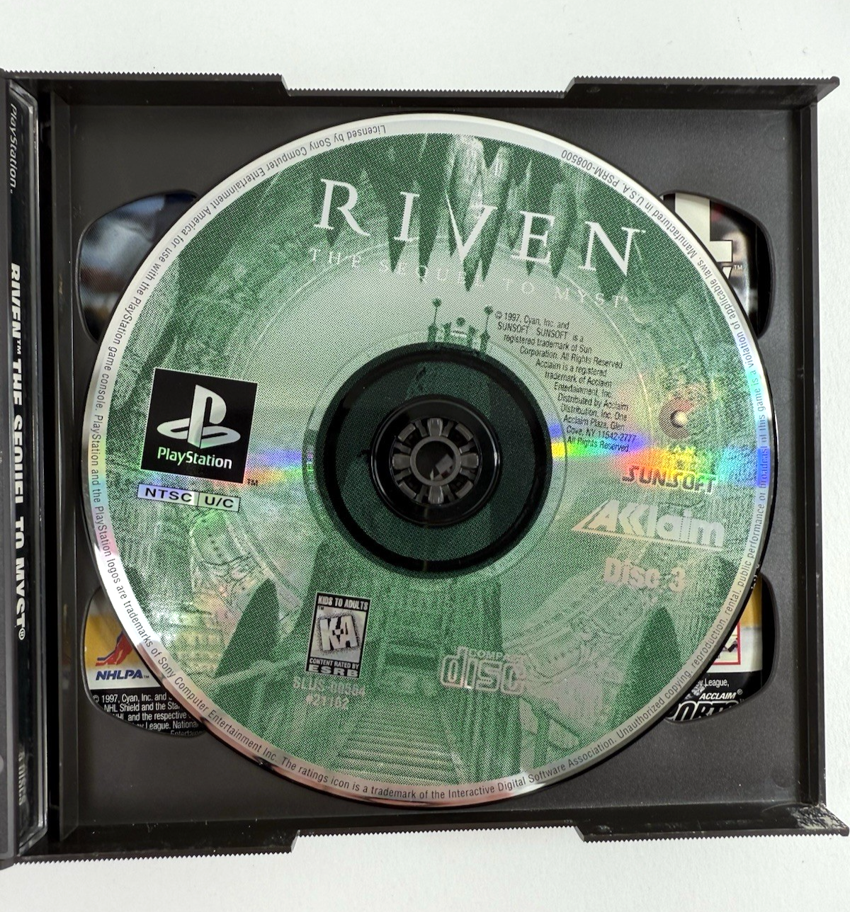 Riven: The Sequel to Myst (PlayStation, 1997) Discs, Case, Manual, Reg. - Tested
