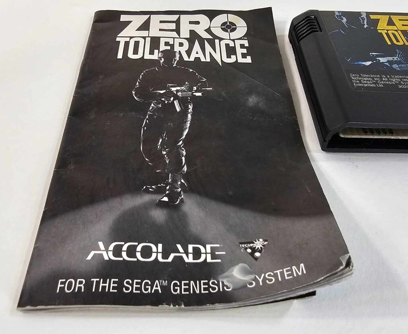Zero Tolerance (Sega Genesis, 1994) Game and Manual