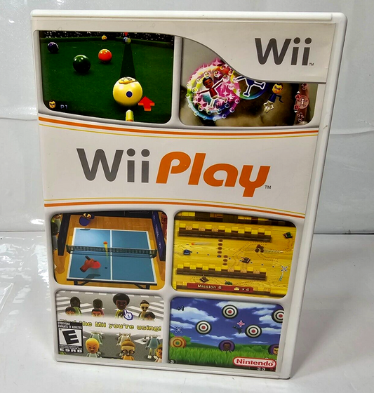 Wii Play (Nintendo Wii, 2007) Game Case Manual Insert - Tested and Working