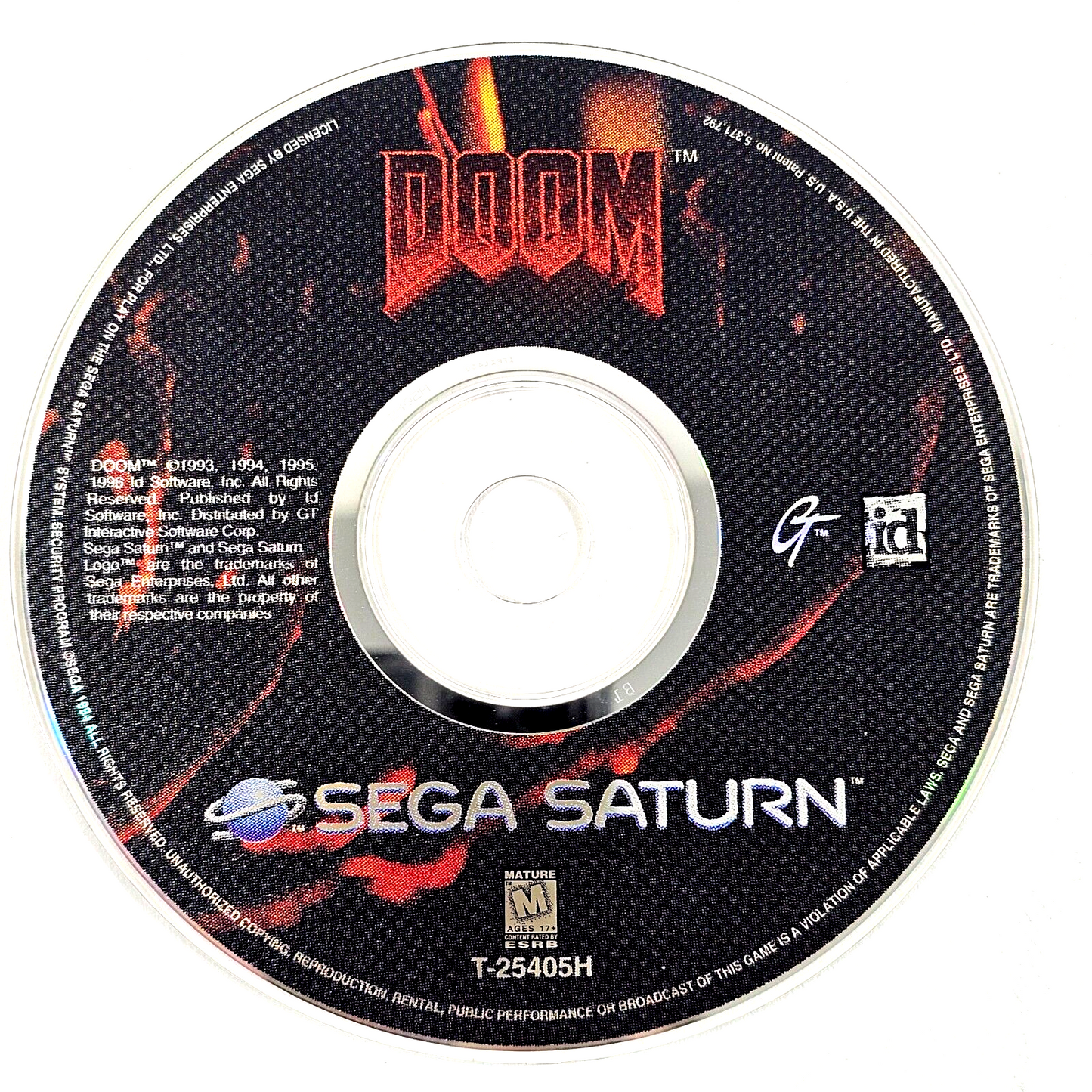 Doom (Sega Saturn, 1996) Game Disc - Tested and Working