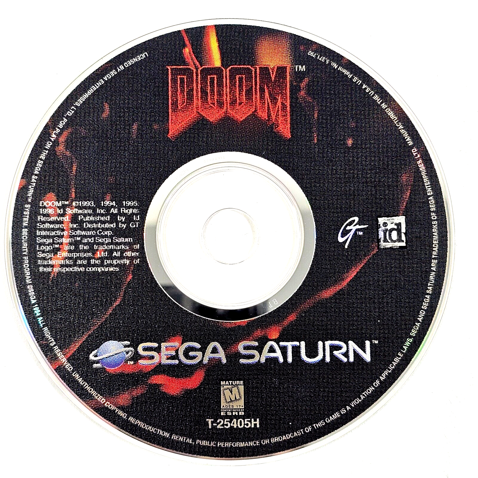 Doom (Sega Saturn, 1996) Game Disc - Tested and Working
