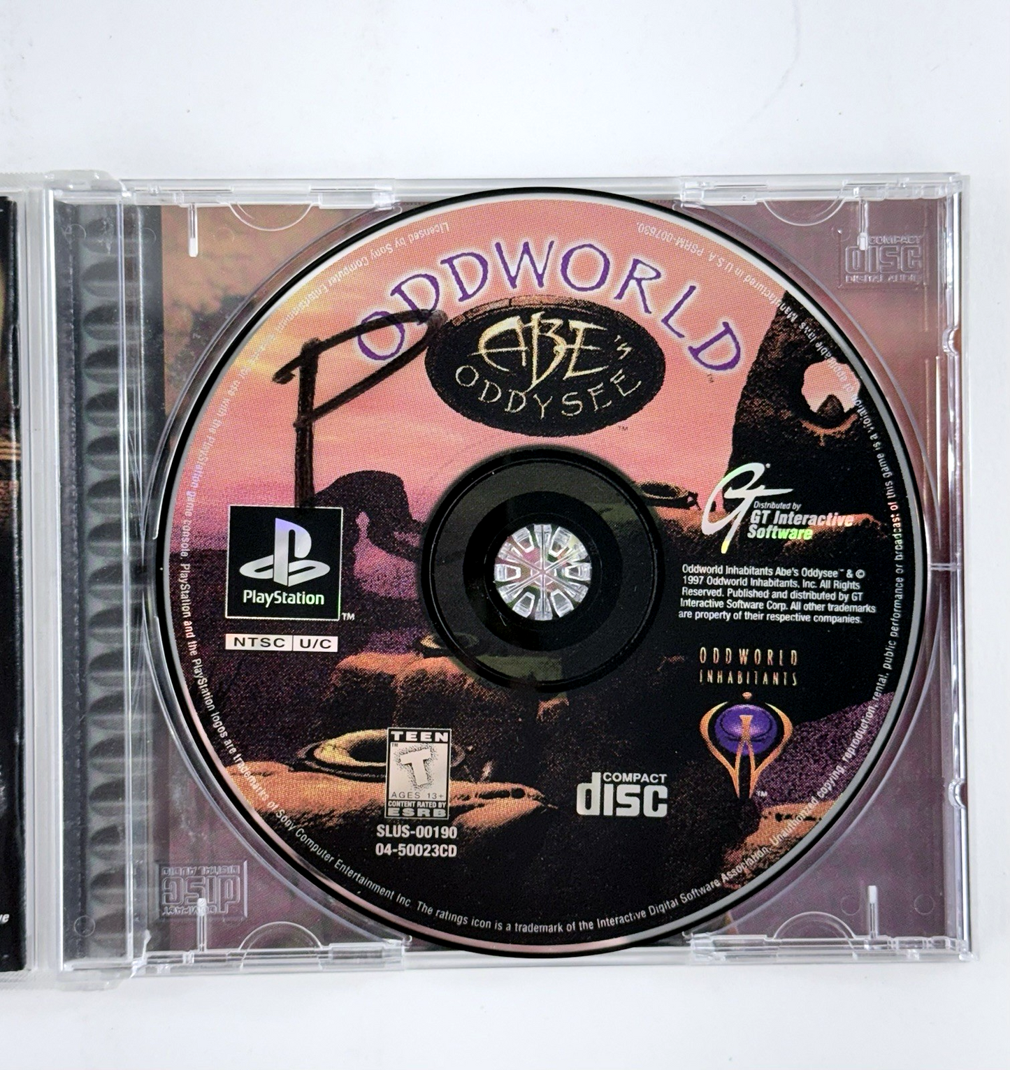 Oddworld: Abe's Oddysee (PlayStation, 1997) Game Case Manual Reg. Card - Tested