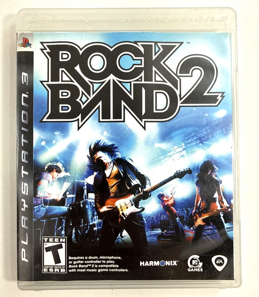 Rock Band 2 (Sony PlayStation 3, 2008) Game Case Manual - Tested and Working