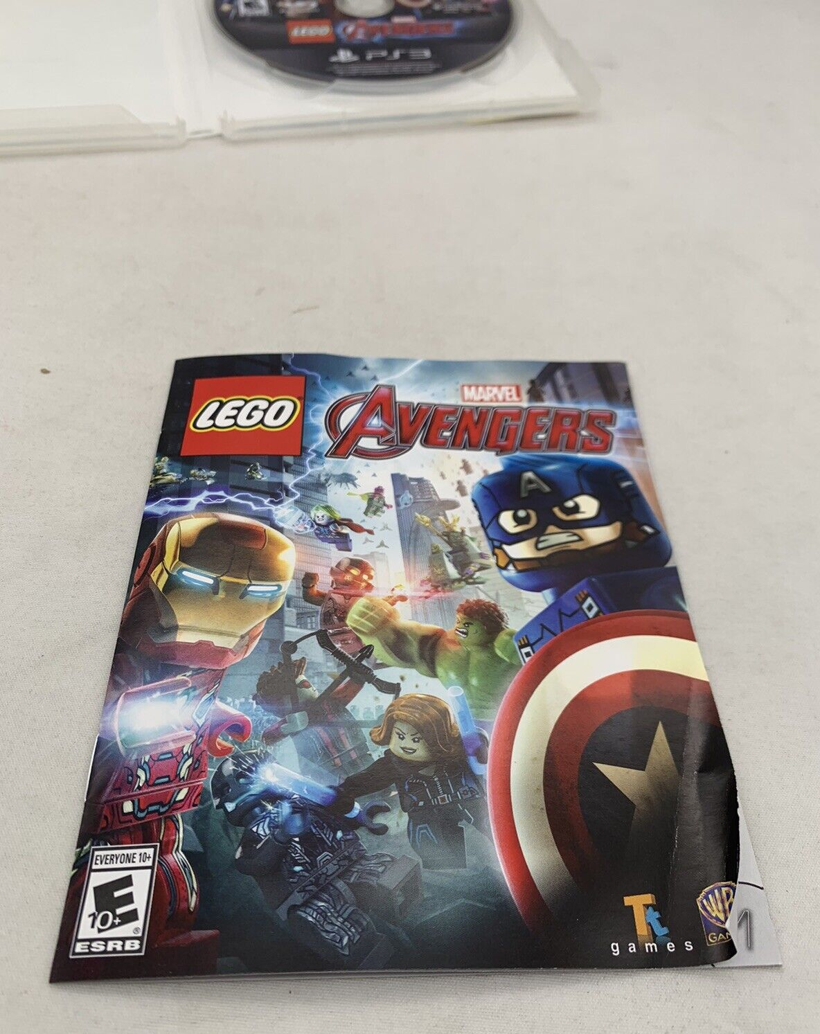 LEGO Marvel's Avengers (Sony PlayStation 3, 2016) Game Case Manual - Tested