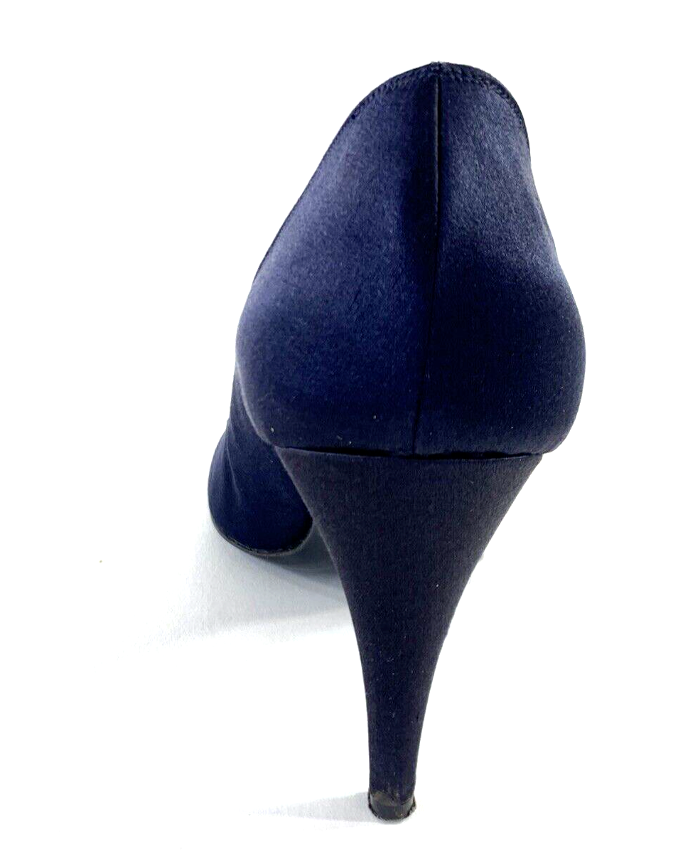 Bruno Magli Womens Navy Blue Leather Heels Pumps Shoes Size 7AAA