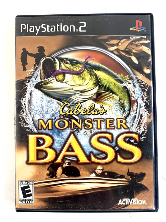 Cabela's Monster Bass (Sony PlayStation 2, 2007) Game Case Manual CIB