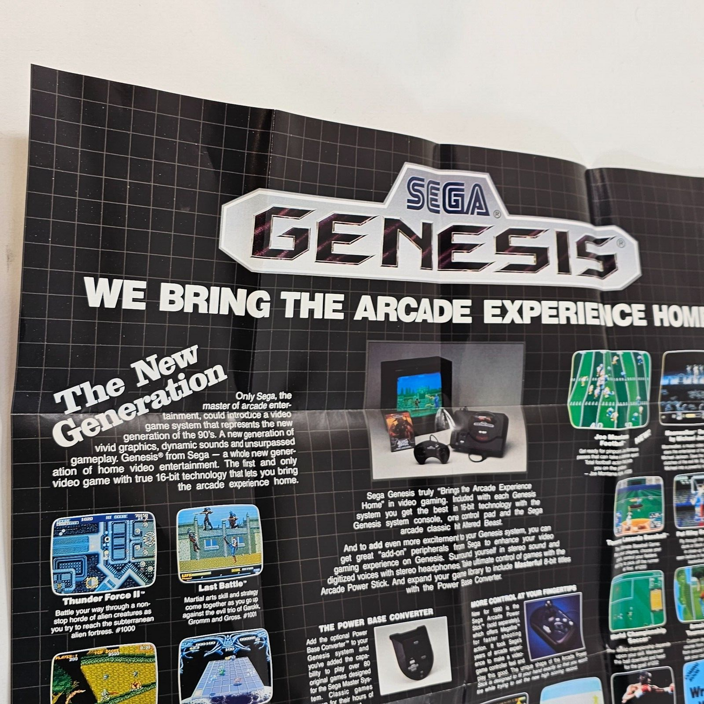 Sega Genesis Original Sega Visions Promo Poster Insert - Video Game Advertising