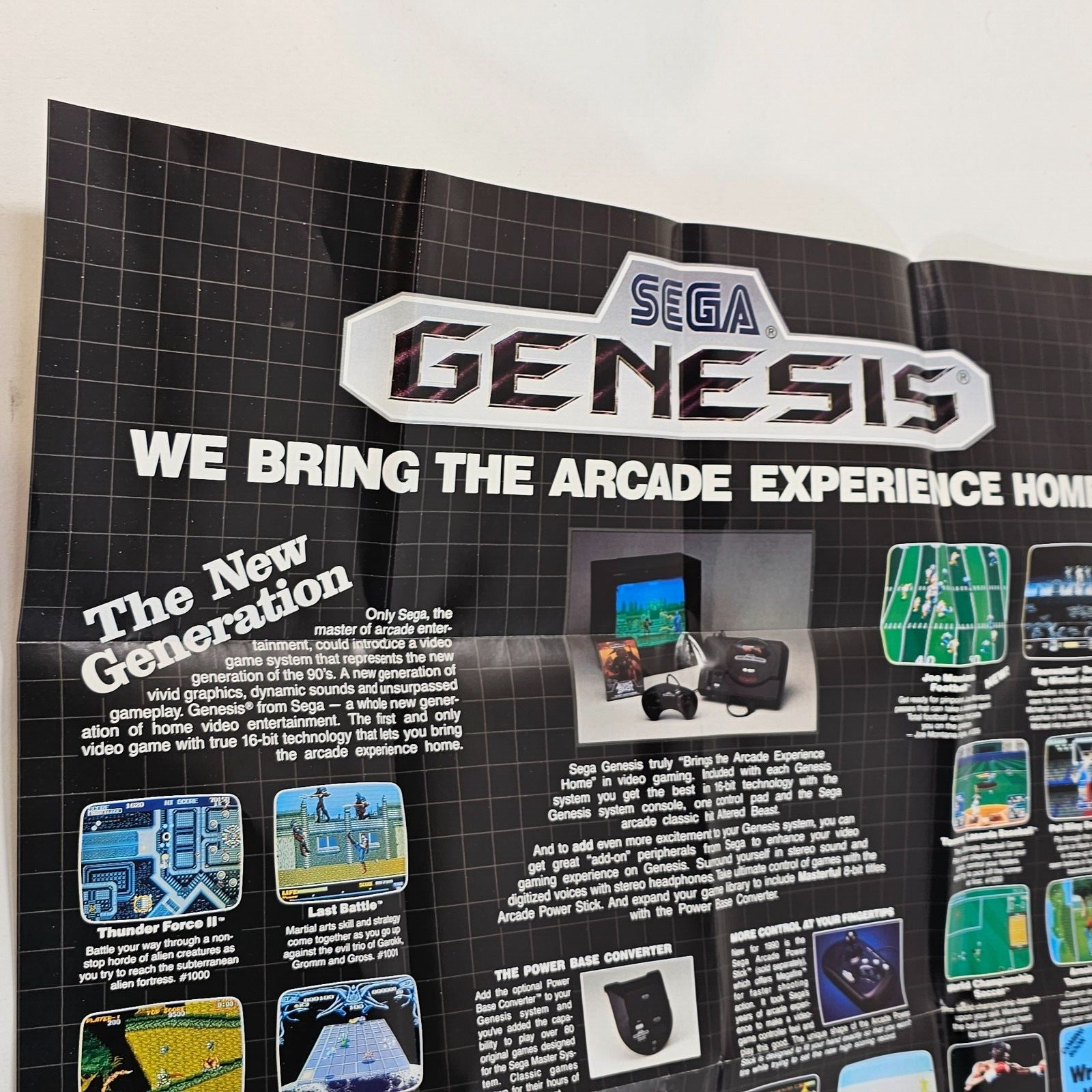 Sega Genesis Original Sega Visions Promo Poster Insert - Video Game Advertising