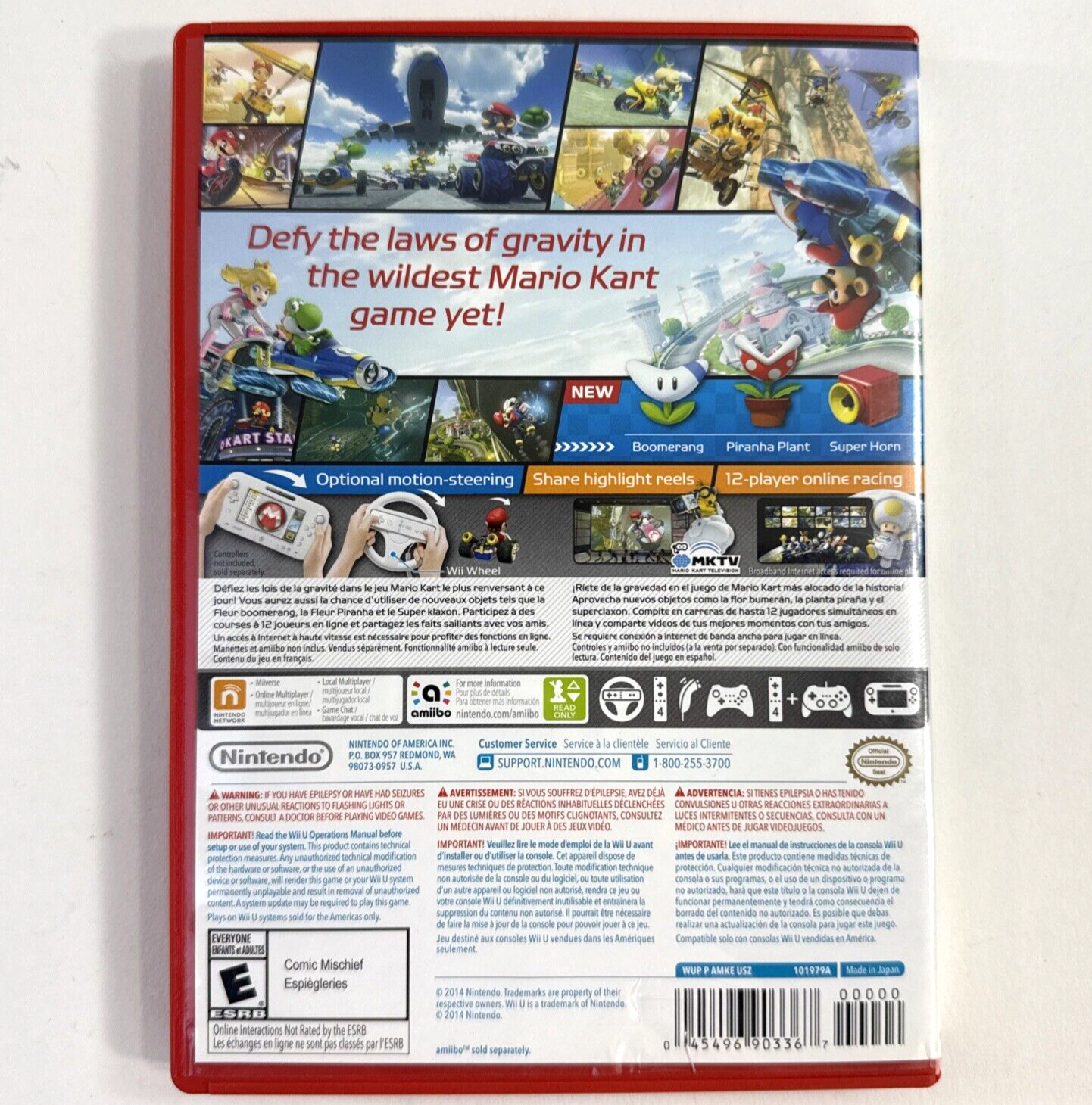 Mario Kart 8 (Nintendo Wii U, 2014) Game Case Manual Insert - Tested and Working