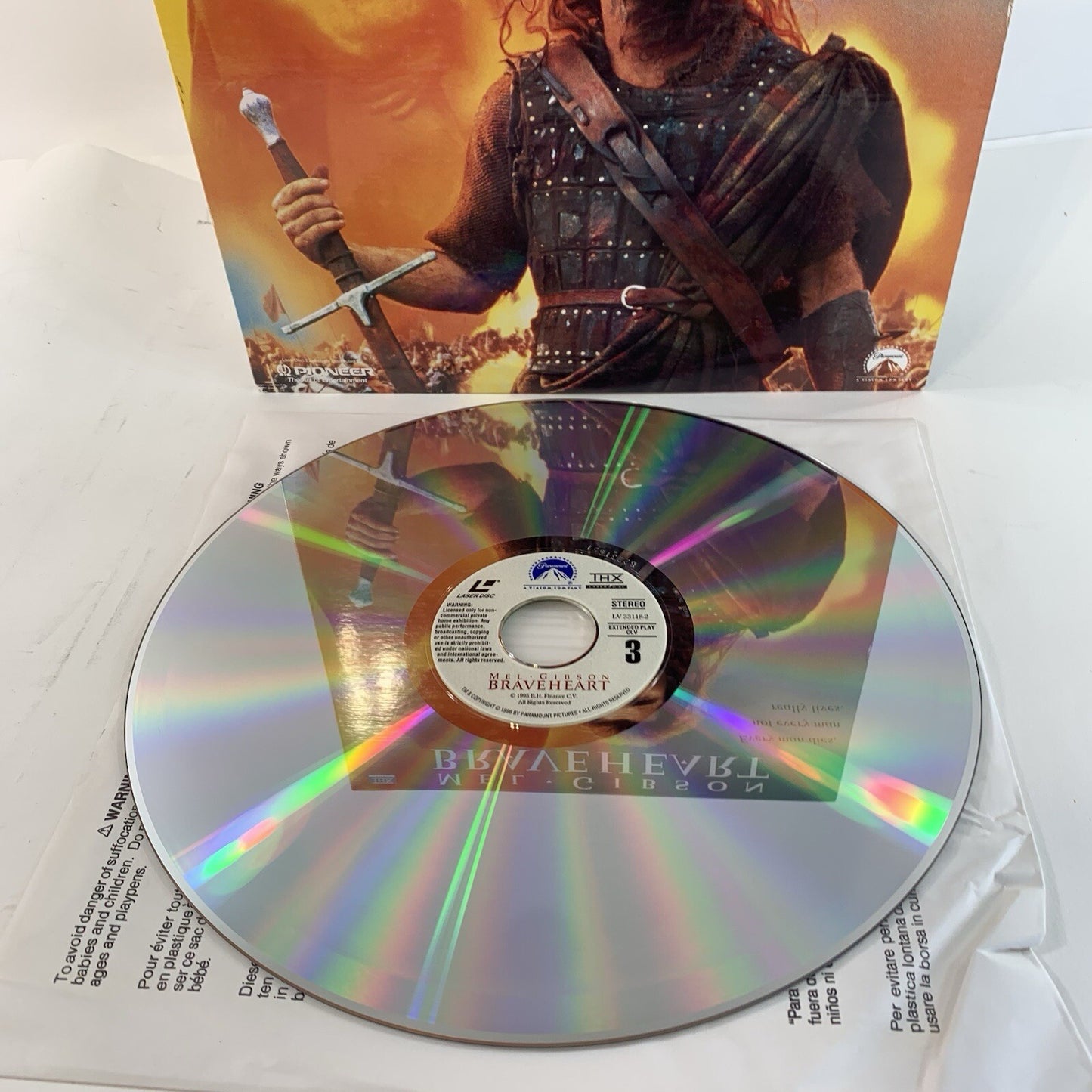 Braveheart (Widescreen Laserdisc CLV, 1995) Tested and Working