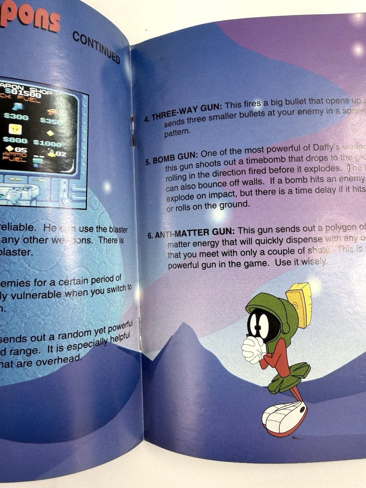Sunsoft 1993 Daffy Duck The Marvin Missions Instructional Manual SNS-YF-USA