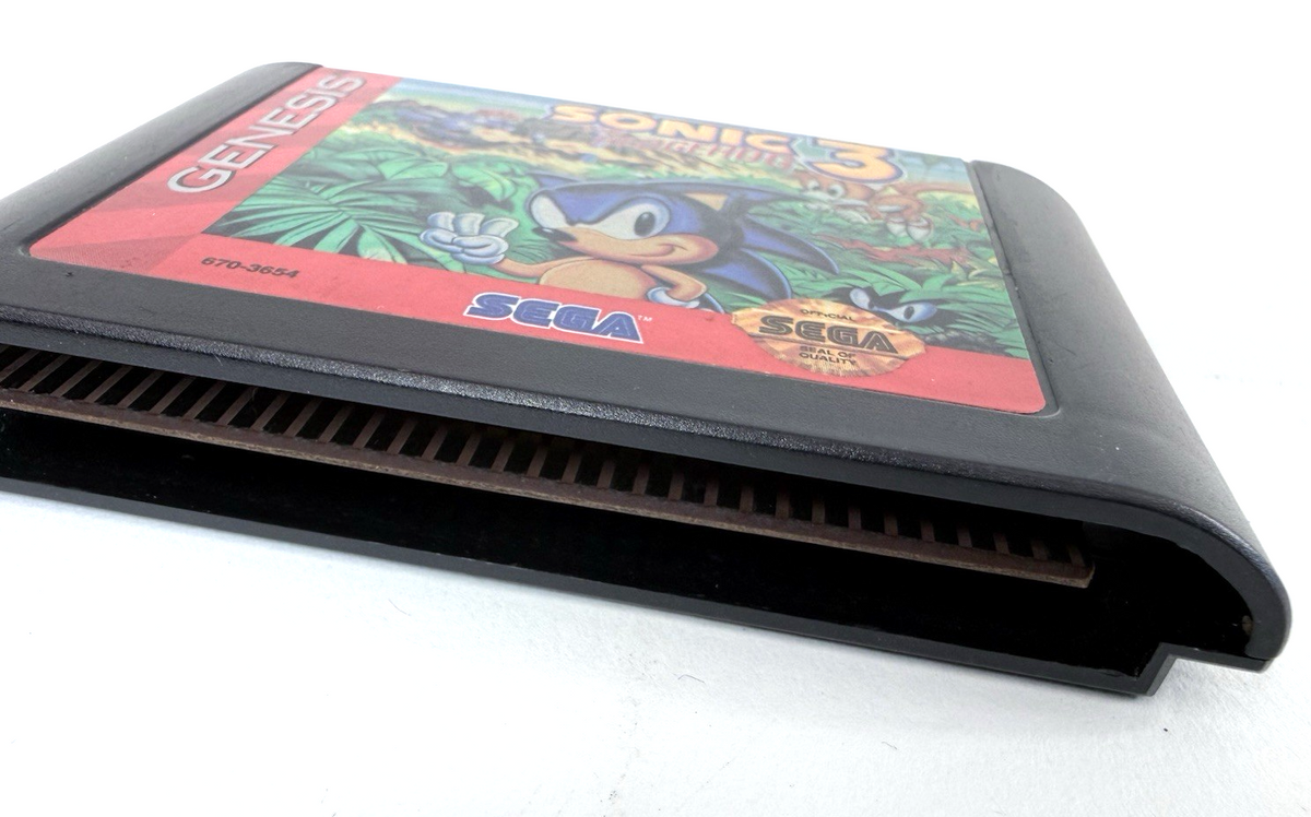 Sonic the Hedgehog 3 (Sega Genesis, 1994) Game and Case - Tested and Working