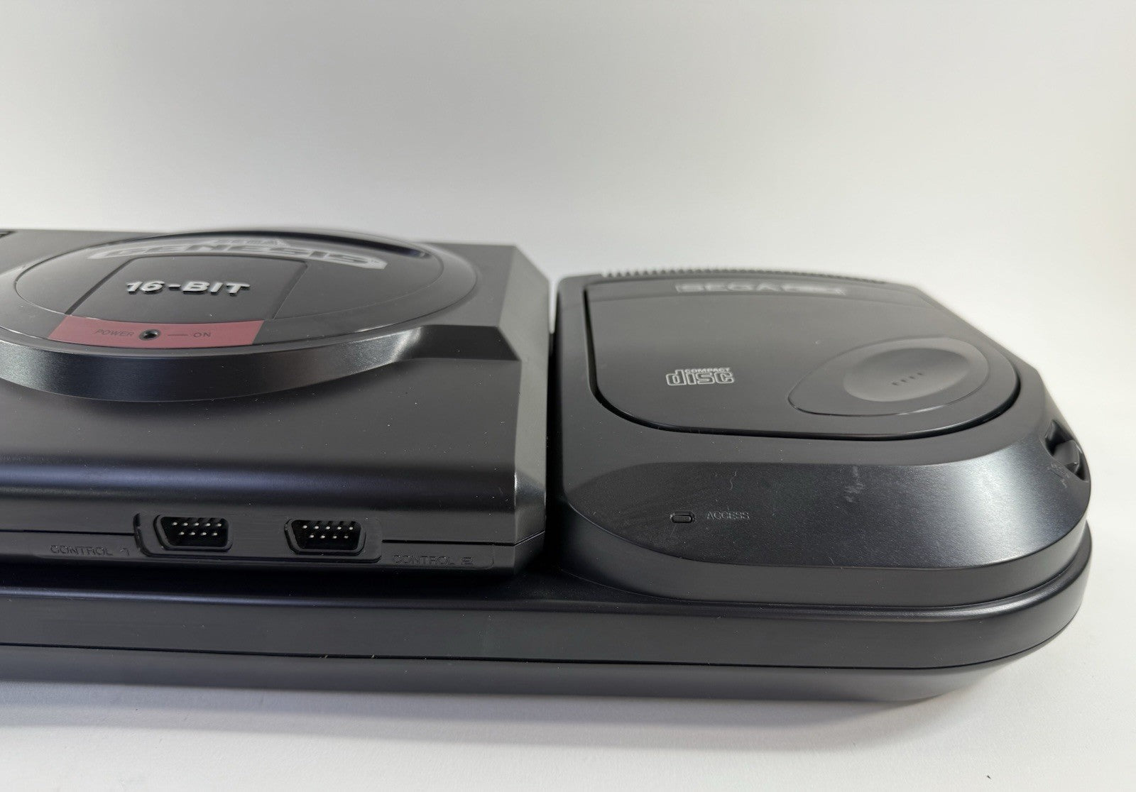 Sega Genesis Model 1 & Sega CD Model 2 with Controller and Accessories - Tested