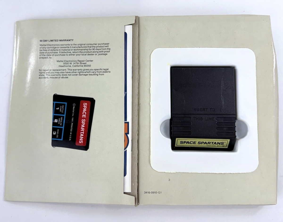 Space Spartans (Intellivision, 1982) Game Box Manual Overlays - Tested