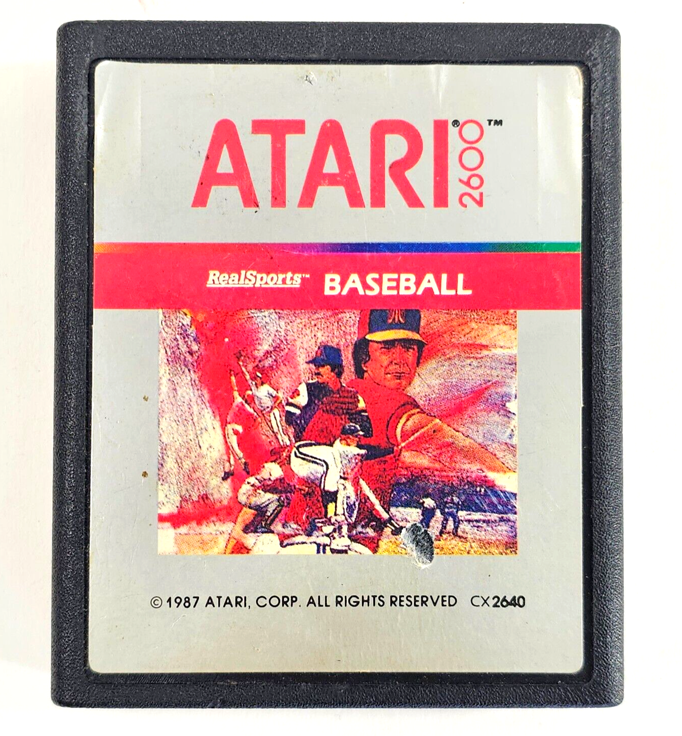 RealSports Baseball (Atari 2600, 1987) Game Cartridge - Tested and Working
