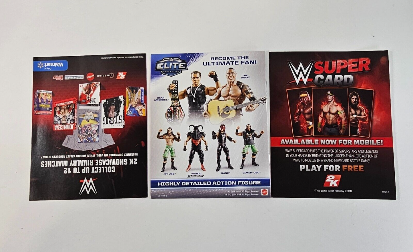 WWE 2K15 (Sony PlayStation 3, 2014) Game Case Manual Inserts CIB