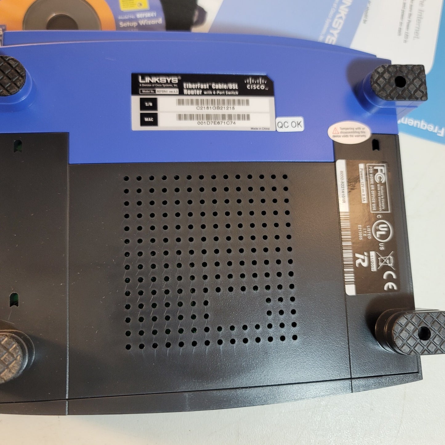 Linksys BEFSR41 4-Port 10/100 Wired Router (BEFSR41 v4)