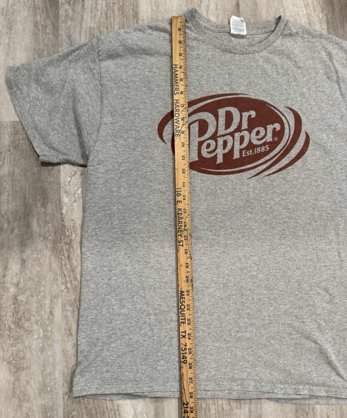 Delta Pro Weight Dr. Pepper Est. 1885 Logo Adult XL Crew Neck T-Shirt
