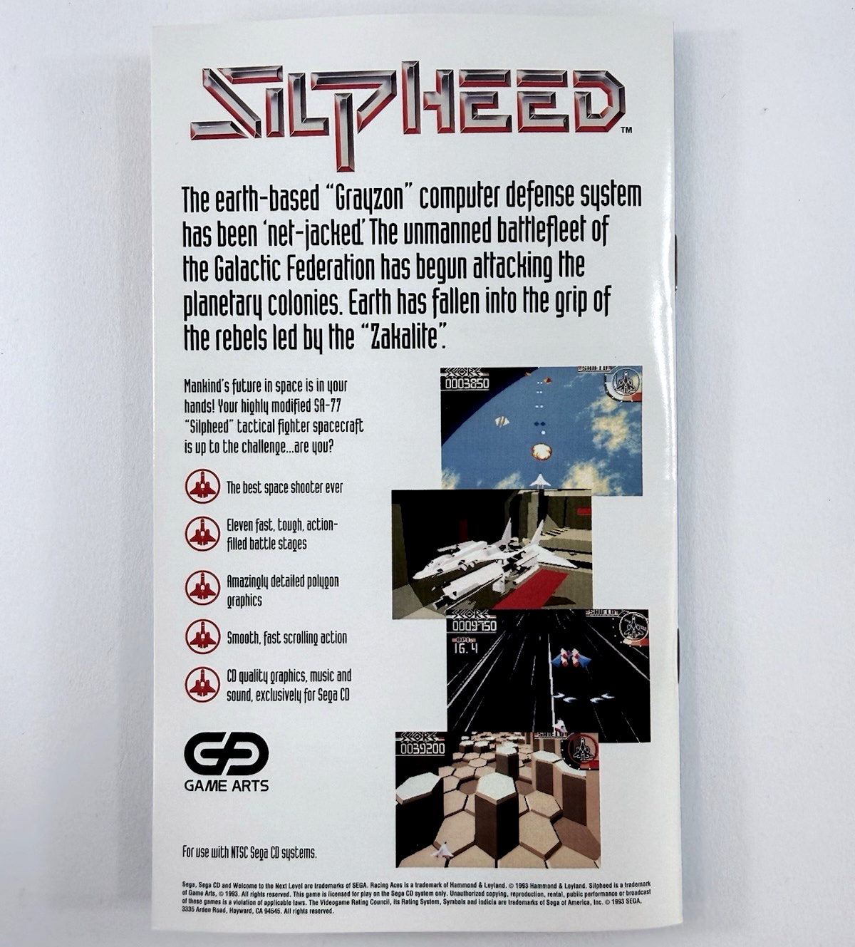 Racing Aces (Sega CD, 1993) Game Case Manual Registration Foam Insert - Tested