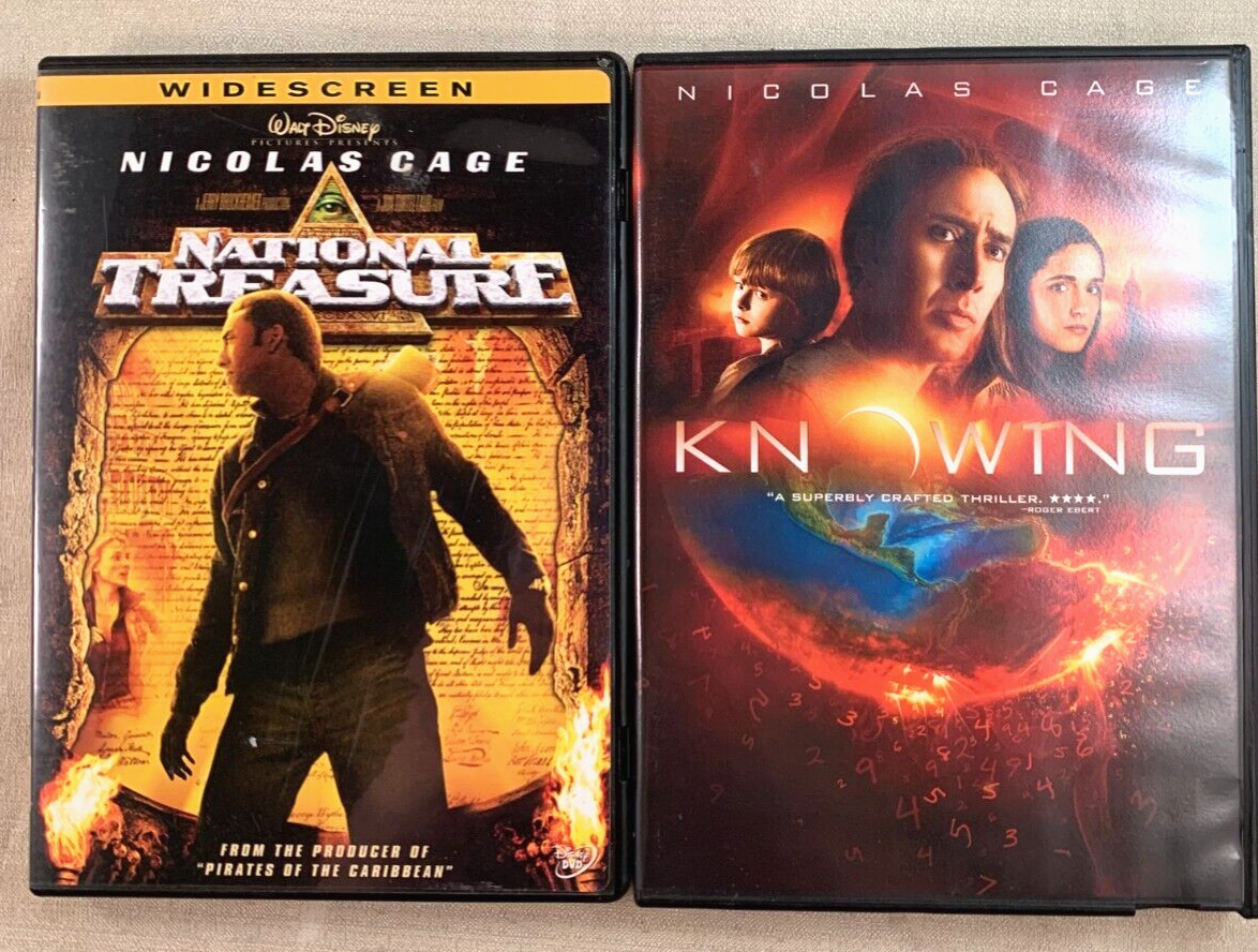 National Treasure (DVD Nicholas Cage bundle) Knowing - Tested and Working