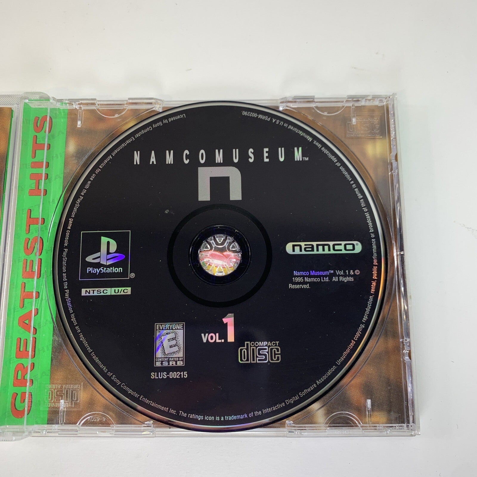 Namco Museum Vol. 1 (Sony PlayStation 1, 1995) Game Case Manual Registration CIB
