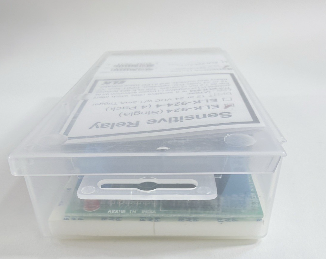ELK-924 Sensitive Relay Module DPDT 12/24 VDC w/ 1.2 mA Trigger  - Open Box