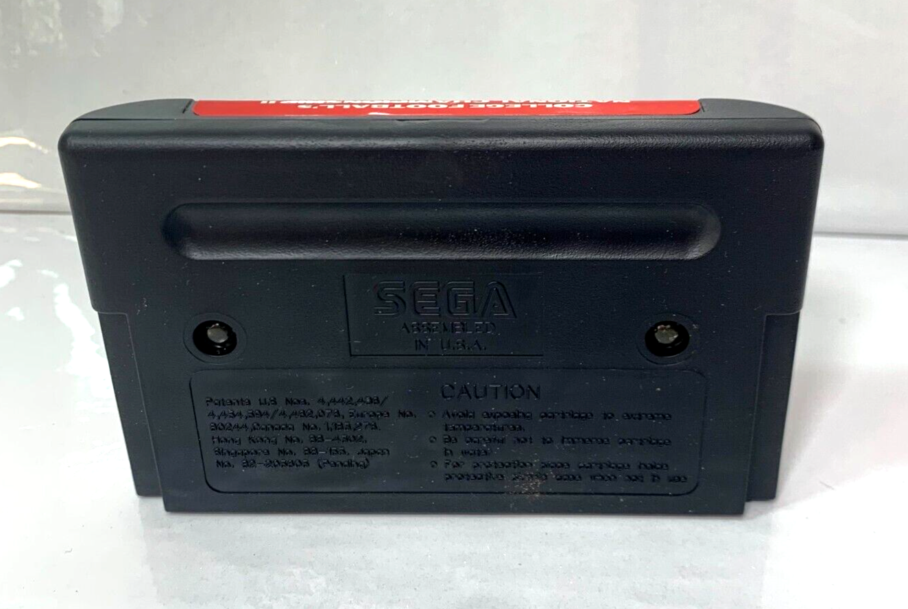 College Football National Championship 2 (Genesis, 1995) Game Box Manual Insert