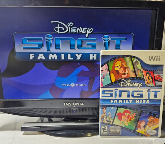 Disney Sing It: Family Hits (Nintendo Wii, 2010) Game Case Manual - Tested