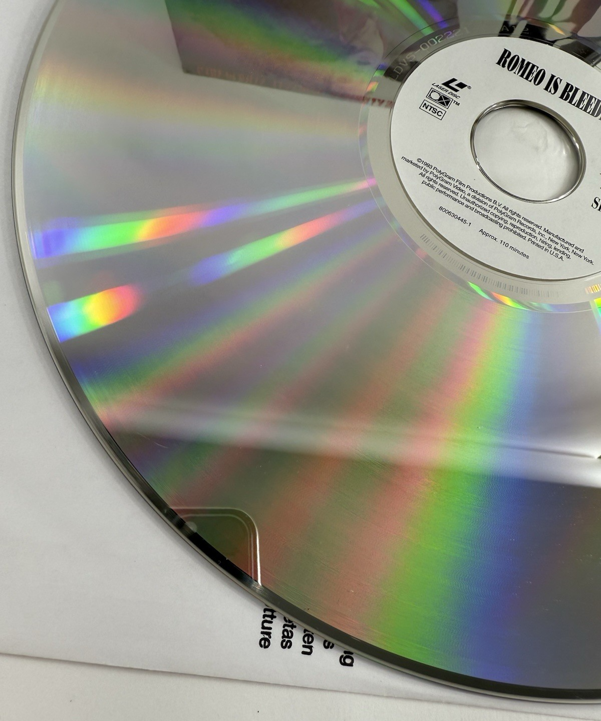 Romeo Is Bleeding (Laserdisc, 1994) Extended CLV Deluxe Widescreen Edition