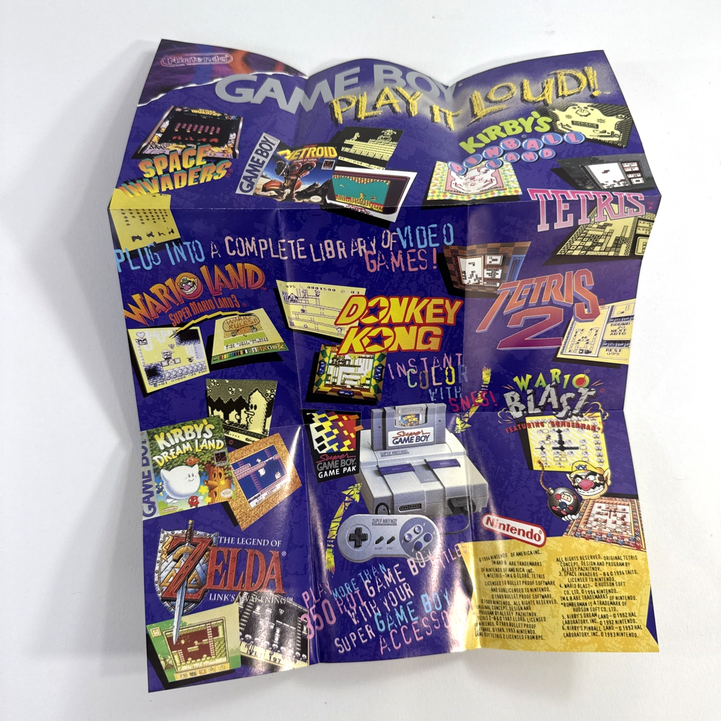 Super R.C. PRO-AM (Nintendo GameBoy, 1998) Game Box Manual Inserts -  Tested