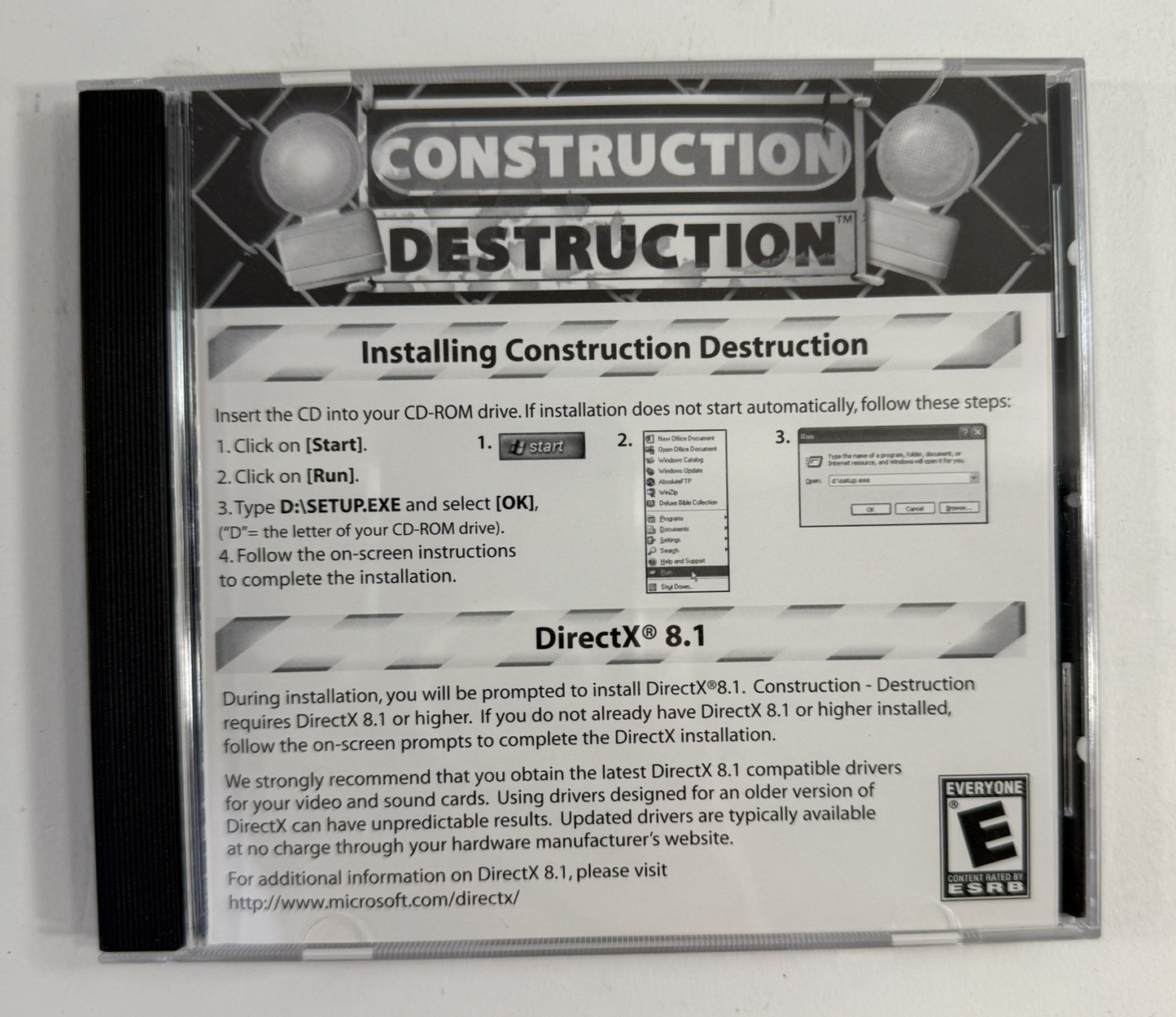 Construction Destruction (PC, 2003) Box Box, Jewel Case, Game Disc, No Manual