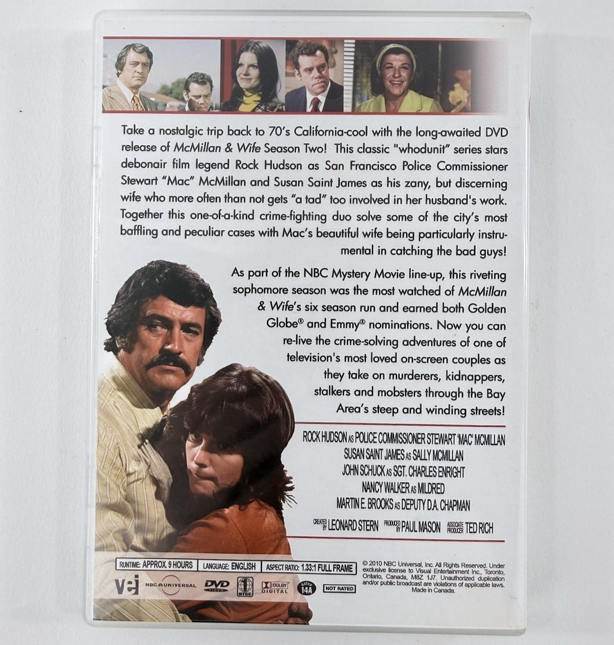 McMillan & Wife: Seasons 1-3 (DVD Box Set, 2013) Rock Hudson -Tested and Working