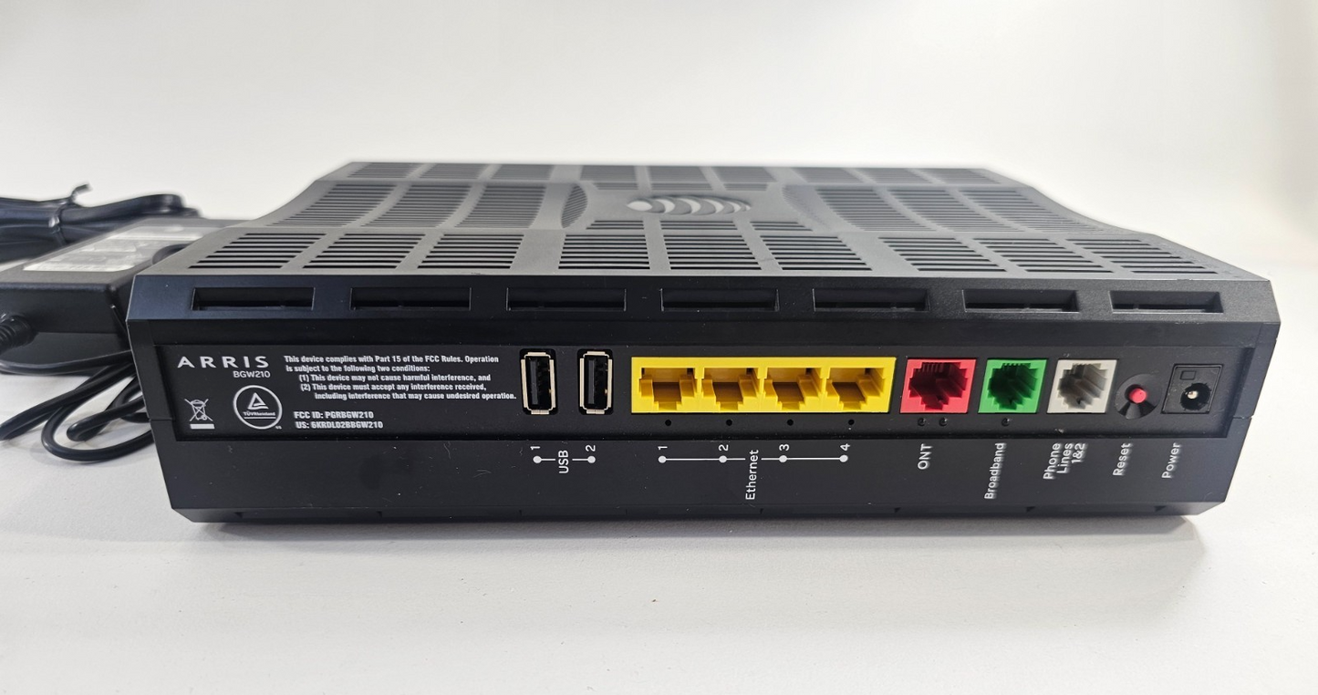 AT&T Arris BGW210-700 Broadband Gateway WiFi Modem Router with Adapter